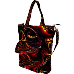 Modern Art Design Fantasy Surreal Orange Shoulder Tote Bag by Ravend