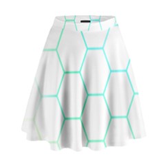 Abstract T- Shirt Honeycomb Pattern 4 High Waist Skirt by maxcute