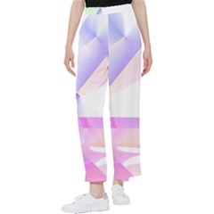 Abstract T- Shirt Purple Minimalistic Abstract Digital Art T- Shirt Women s Pants  by maxcute