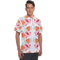 Batik T- Shirt Batik Flower Pattern8 Men s Polo Tee by maxcute