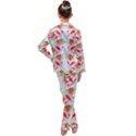 Batik T- Shirt Batik Flower Pattern8 Kid s Satin Long Sleeve Pajamas Set View2