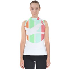 Bird Lover T- Shirtbird T- Shirt (11) Mock Neck Shell Top by maxcute