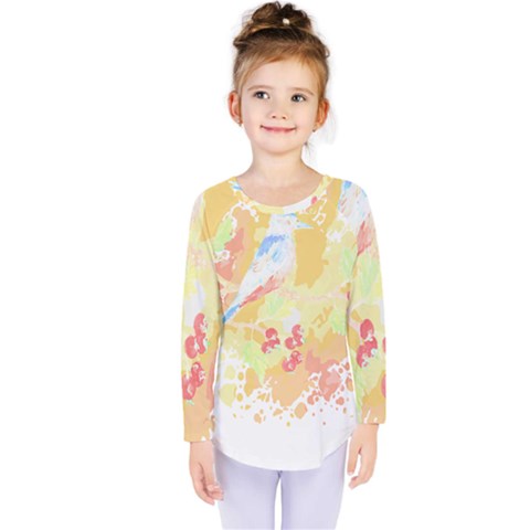 Bird Lover T- Shirtbird T- Shirt (17) Kids  Long Sleeve Tee by maxcute