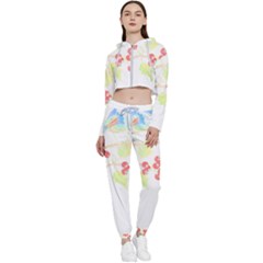 Bird Lover T- Shirtbird T- Shirt (35) Cropped Zip Up Lounge Set by maxcute