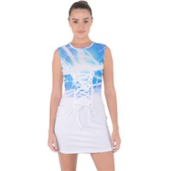 Bird T- Shirt Bird T- Shirt Lace Up Front Bodycon Dress by maxcute