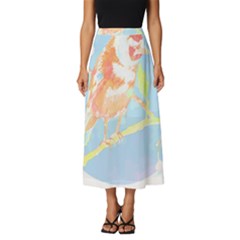 Birds Illustration T- Shirtbird T- Shirt (1) Classic Midi Chiffon Skirt by maxcute