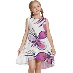 Botanical T- Shirt Botanical Creative Flower Mounted T- Shirt Kids  Frill Swing Dress by maxcute