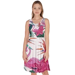 Botanical T- Shirt Botanical Fascinating Floral T- Shirt Knee Length Skater Dress With Pockets by maxcute