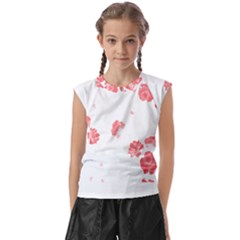 Botanical T- Shirt Botanical Pattern Flower De Purple T- Shirt Kids  Raglan Cap Sleeve Tee by maxcute