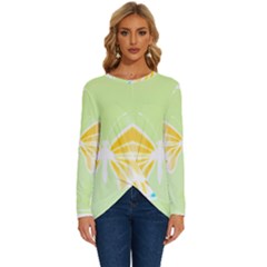 Butterfly Art T- Shirtbutterfly T- Shirt (1) Long Sleeve Crew Neck Pullover Top by maxcute
