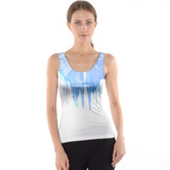 Butterfly Art T- Shirtmelting Butterfly Blue Wings Art  Design T- Shirt Tank Top by maxcute