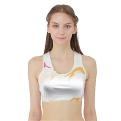 Cat Pattern T- Shirt Pattern Of Cats Playing With Toys T- Shirt Sports Bra With Border by maxcute