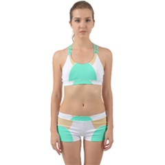 Circle T- Shirt Geo Metric Hues T- Shirt Back Web Gym Set by maxcute