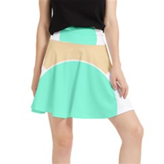 Circle T- Shirt Geo Metric Hues T- Shirt Waistband Skirt by maxcute