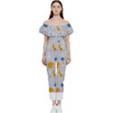 Cosmos T- Shirt Cute Baby Cosmic Pattern T- Shirt Off Shoulder Ruffle Top Jumpsuit View1