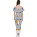 Cosmos T- Shirt Cute Baby Cosmic Pattern T- Shirt Off Shoulder Ruffle Top Jumpsuit View4