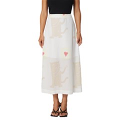 Cute Cat Pattern T- Shirt Cute Cat Pattern For Cat Lovers T- Shirt Classic Midi Chiffon Skirt by maxcute
