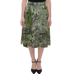 Old Stone Exterior Wall With Moss Classic Midi Skirt by dflcprintsclothing