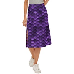 Purple Scales! Midi Panel Skirt by fructosebat