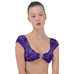 Purple Scales! Cap Sleeve Ring Bikini Top by fructosebat