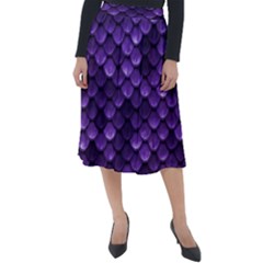 Purple Scales! Classic Velour Midi Skirt  by fructosebat