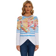 Fishing Lover T- Shirtfish T- Shirt (3) Long Sleeve Crew Neck Pullover Top by maxcute