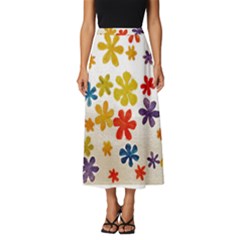 Flowers T- Shirt Flower Power T- Shirt Classic Midi Chiffon Skirt by maxcute