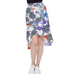 Hawaii T- Shirt Hawaii Flourish Pattern T- Shirt Frill Hi Low Chiffon Skirt by maxcute