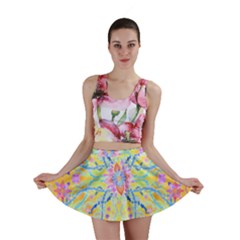Mandala T- Shirt Block Lotus T- Shirt Mini Skirt by maxcute