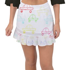 Pattern Design Colored Car Boys Gi T- Shirt Colored Car Pattern Design For Boys And Girls T- Shirt Fishtail Mini Chiffon Skirt by maxcute