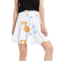 Pet T- Shirtdog And Cat Lover Pattern T- Shirt Waistband Skirt by maxcute