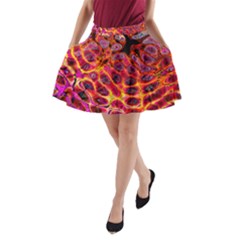 Fractal Black Texture Wallpaper A-line Pocket Skirt by Jancukart