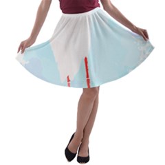 Stork Design T- Shirtstork T- Shirt A-line Skater Skirt by maxcute
