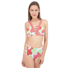 Strawberry T- Shirt Strawberries And Blossoms T- Shirt Cage Up Bikini Set by maxcute