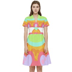 Tropical Fruit T- Shirt P I N E A P P L E A T S E A F U N N Y D E S I G N F O R W O M E N S T- Shirt Short Sleeve Waist Detail Dress by maxcute