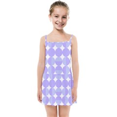 Vintage Pattern T- Shirt Very Peri Vintage 1960 Geo Op Art, Retro 60s And 70s Violet Pattern Kids  Summer Sun Dress by maxcute