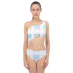 Vintage Retro T- Shirt Retro T V Clicks T- Shirt Spliced Up Two Piece Swimsuit by maxcute