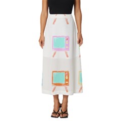 Vintage Retro T- Shirt Retro T V Clicks T- Shirt Classic Midi Chiffon Skirt by maxcute