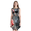 Chocolate dark Sleeveless Chiffon Dress   View1