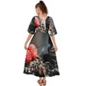 Chocolate dark Kimono Sleeve Boho Dress View2