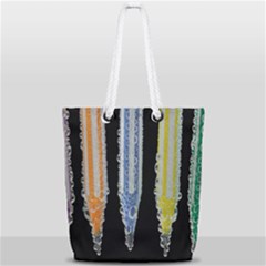 Pencil Colorfull Pattern Full Print Rope Handle Tote (small) by artworkshop