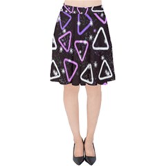 Abstract Background Graphic Pattern Velvet High Waist Skirt by Ravend