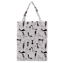 Pattern Cats Black Feline Kitten Classic Tote Bag by Ravend
