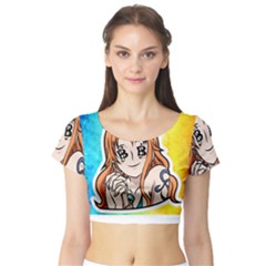 Nami Lovers Money Short Sleeve Crop Top by designmarketalsprey31