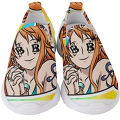 Nami Lovers Money Kids  Slip On Sneakers by designmarketalsprey31