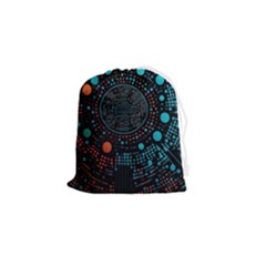 Big Data Abstract Abstract Background Drawstring Pouch (small) by Pakemis