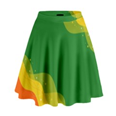 Background Pattern Texture Design High Waist Skirt by Ravend
