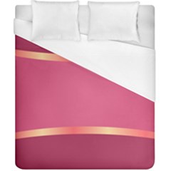 Heart Valentine Love Pink Red Duvet Cover (california King Size) by Ravend