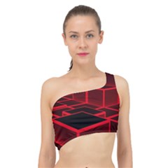 3d Abstract Model Texture Spliced Up Bikini Top  by Ravend
