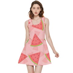 Background Watermelon Pattern Fruit Food Sweet Inside Out Reversible Sleeveless Dress by Jancukart